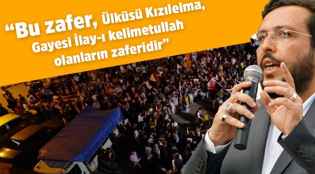 Mustafa Lek'ten zafer konuşması