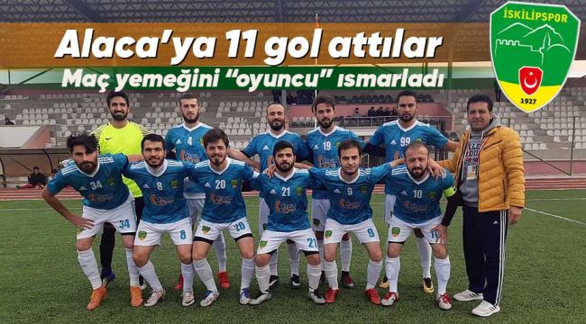İskilipspor, Alaca'da  gol oldu yağdı
